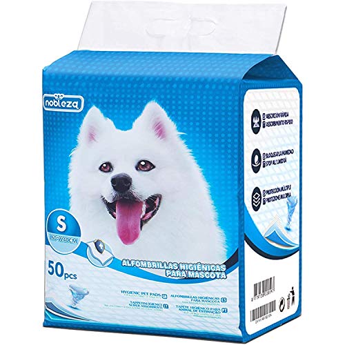 Nobleza - 50 x Empapadores Perros Alfombrilla higiénica de Entrenamiento para Perros. Ultraabsorbente 40cm*60cm.