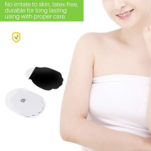 Novatech Almohadillas Electrodos, TENS Electroestimulador Máquina para electrodo Pads Snap 3,5 mm Conector TENS Electrodos Parches para TENS Digital Terapia Máquina Massager(10*Pieces)