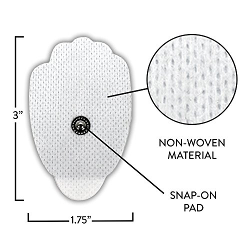 Novatech Almohadillas Electrodos, TENS Electroestimulador Máquina para electrodo Pads Snap 3,5 mm Conector TENS Electrodos Parches para TENS Digital Terapia Máquina Massager(10*Pieces)