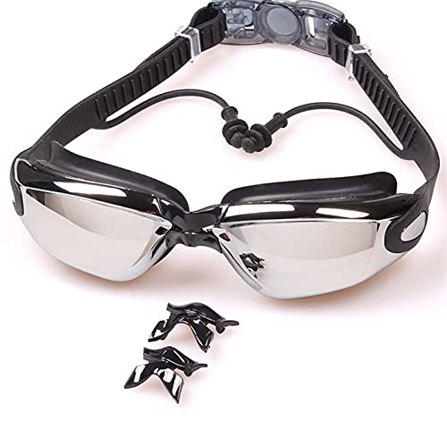 Nsdfrtm Gafas de Myopia de natación Mascarilla de Buceo Cerca de Gafas de Gafas de Alta definición Earplugs Conjuntos conjuntamente (Color : Myopia -5.0, Size : 01)