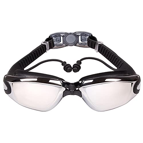 Nsdfrtm Gafas de Myopia de natación Mascarilla de Buceo Cerca de Gafas de Gafas de Alta definición Earplugs Conjuntos conjuntamente (Color : Myopia -5.0, Size : 01)