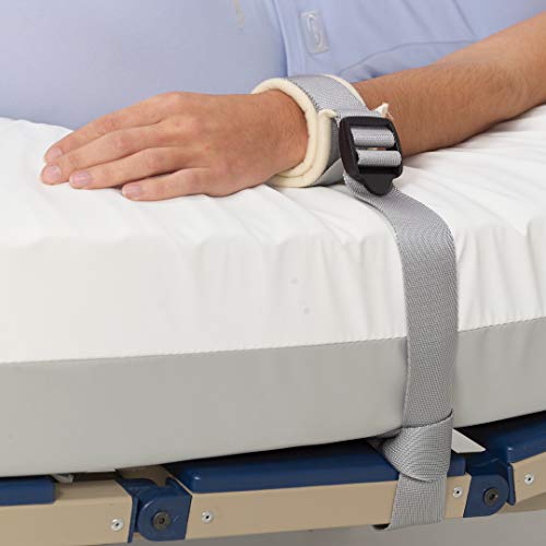 Obbocare - Accesorios Para Inmovilización A Cama: Cinturón Abdominal + Muñequera + Tobillera. Fácil Regulación Con Hebilla Y Hook. Talla M
