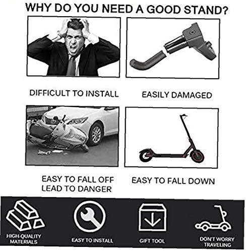Odoukey Scooter de Pata de Cabra, Scooter eléctrico reemplazo de Reparación Accesorios Plantilla ortopédica de Soporte Apto para Xiaomi M365 / m365pro (Negro)