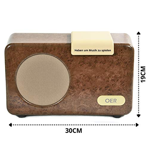 OER Reproductor de música (radio de demencia), caja de música para pacientes con demencia, radio para personas mayores con facilidad de uso, regalo para personas con demencia, ayuda de demencia