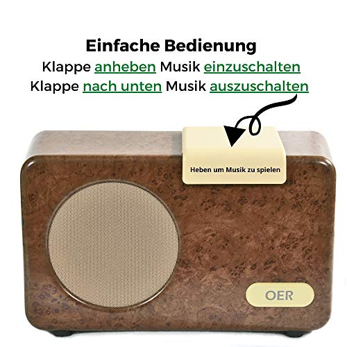 OER Reproductor de música (radio de demencia), caja de música para pacientes con demencia, radio para personas mayores con facilidad de uso, regalo para personas con demencia, ayuda de demencia