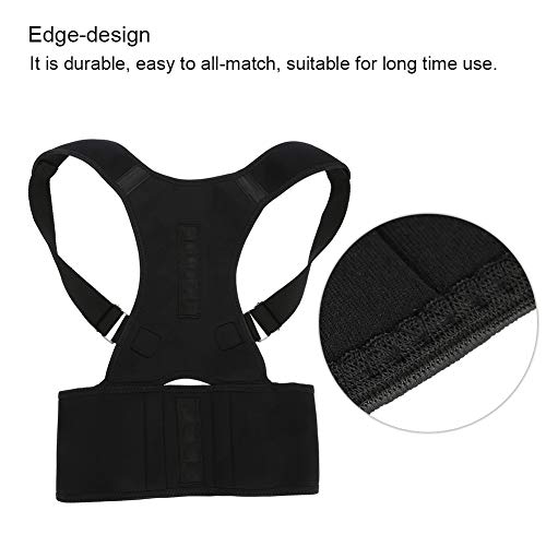 Ortesis para el hombro, corrector de postura del hombro, transpirable ajustable, cinturón de hombro unisex para adultos y niños con correas ajustables(negro XL)