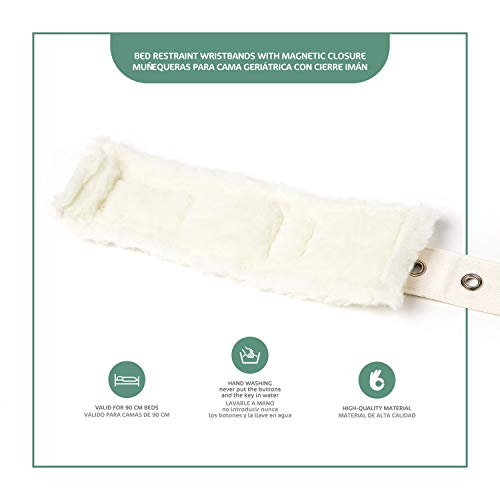 ORTONES | Muñequeras de Sujeción para Cama con Cierre Magnético | Inmovilizador | Talla Unica