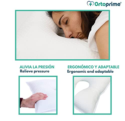 OrtoPrime Almohada Postoperatorio Ocular - Almohada Terapéutica - Cojín Ocular Ortopédico - Cojín Postoperatorio Alta Protección - Almohada Ojos Calidad y Descanso