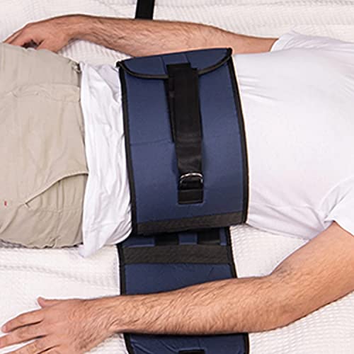 OrtoPrime Cinturón Sujeción cama de 90 y 105 cm - Cinturón cama Ancianos Anticaídas - Arnés Personas mayores Ortopédico - Cinturón de Seguridad para ancianos y adultos