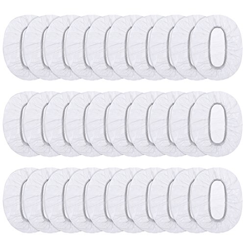 Outus 100 Piezas Protector de Oreja Desechable Transparente Impermeable Cubierta de Oído para Tinte de Pelo, Ducha, Baño
