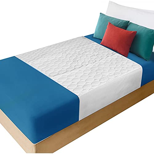 Pack de 2 Empapadores Cama Adulto Lavables - Empapador Protector para Cama Impermeable Reutilizable - Proteccion 4 Capas con Alas Suave Absorbente Transpirable 90x85