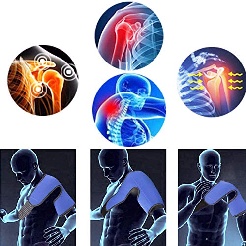 Paquete de hielo para el hombro con soporte - Terapia de compresión de soporte del hombro ajustable y reutilizable para el dolor del brazo, la tendinitis, la artritis y más.