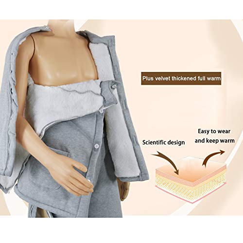Parálisis De Enfermería Ropa Fácil De Usar Algodón De Manga Larga Discapacidad Cirugía Paciente Encamado Atención Al Paciente Pijamas,Redpants,XL