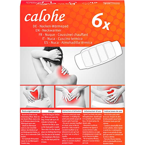 Parche caliente para espalda, hombros, cuello, abdomen I Almohadilla térmica, dispensador de calor para masaje y relajación I 6 piezas I parches de calor