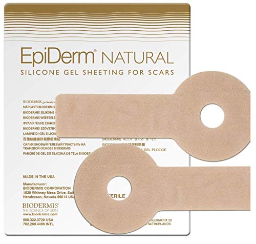 Parches de cicatriz EpiDerm Natural Areopexy n Lejour (1X2 Unidades para la Pecho Láminas de silicona contra Cicatrices de Biodermis