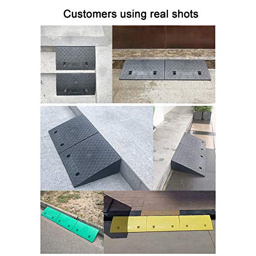 Pasarela de rampa de acera industrial Rampa de umbral de plástico ligero , Rampa de entrada portátil de servicio pesado,para rampa de acera de acceso para discapacitados en silla de ruedas en la ace