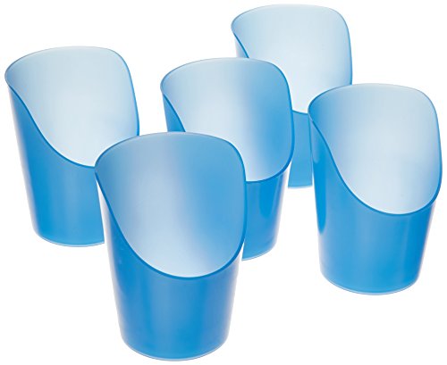 Patterson Medical - Vasos de plástico reutilizables, 59 ml, 5 unidades, color azul
