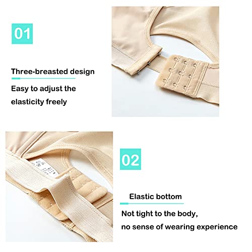 Pecho Brace Up Mujer Jorobada Ortesis Mama Respaldo Corrector de Postura Fajas Anti-cifosis Corrección Cinturón Sujetador Soporte Shaper Chaleco Tops (Piel, XL)