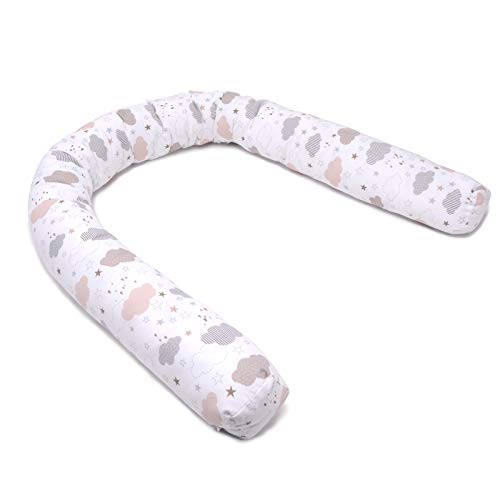 PEKITAS Protector Cuna Chichonera Tubular Cama Bebé Cojín Parachoques Torre 130cm Ancho 10cm