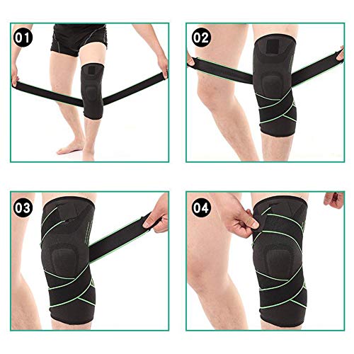 PengGengA Rodillera De Compresión Rodillera De Soporte Para Correr, Deportes, Baloncesto, Desgarro De Meniscos, Artritis, Alivio Para El Dolor En Las Articula Verde S