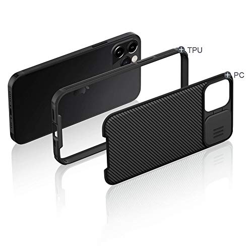 Pengkun 3 en 1 Funda para iPhone 12 Pro Funda Deslizante Cámara Proteger, Protección cámara Carcasa Cubierta cámara Deslizante Proteger Ultra Delgado Estuche Híbrida PC Anti Choque Anti arañazos
