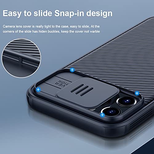 Pengkun 3 en 1 Funda para iPhone 12 Pro Funda Deslizante Cámara Proteger, Protección cámara Carcasa Cubierta cámara Deslizante Proteger Ultra Delgado Estuche Híbrida PC Anti Choque Anti arañazos