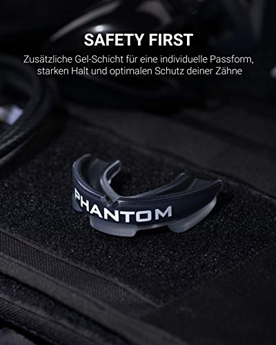 Phantom Athletics Protector bucal deportivo para deportes de lucha, boxeo, adultos, negro
