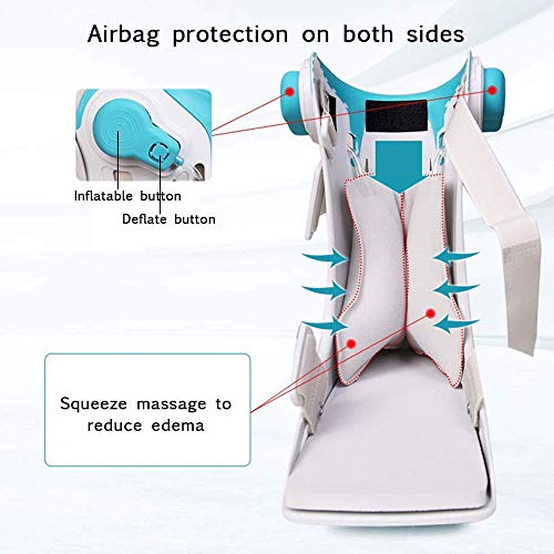 PHASFBJ Bota Air Walker, Ortesis de Tobillo Fractura Roto Tobillo Bota Apoyo Estabilizador Ajustable CAM Tobillo Air Cast Walker para Recuperación de Fracturas Esguince Fascitis Plantar,Short,S