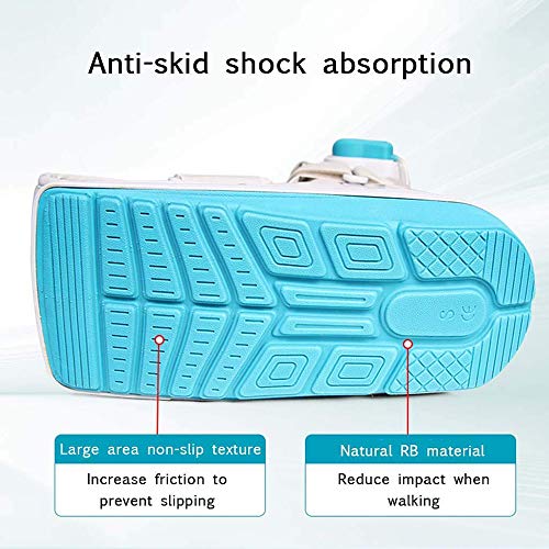 PHASFBJ Bota Air Walker, Ortesis de Tobillo Fractura Roto Tobillo Bota Apoyo Estabilizador Ajustable CAM Tobillo Air Cast Walker para Recuperación de Fracturas Esguince Fascitis Plantar,Short,S
