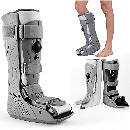 PHASFBJ Pie Tobillera Soporte, Air Shield Walker para Tobillo Ortesis Fractura de Botas Rodillera Ajustable Conjunto de Apoyo Elástico Abrigo del Tobillo Post Ligamento y Cirugía de Tendón,M