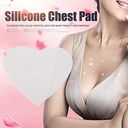 PHCOMRICH 2 Parches Antiarrugas para Pecho Reutilizables Almohadillas de Silicona de 100% Grado Médico para Prevenir y Eliminar las Arrugas Mujeres