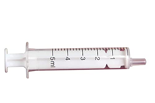 PintoMed Pack Jeringa Desechable Esteril 2 Partes - 10 x 5 ml - Luer Slip - Paquete de 10 unidades