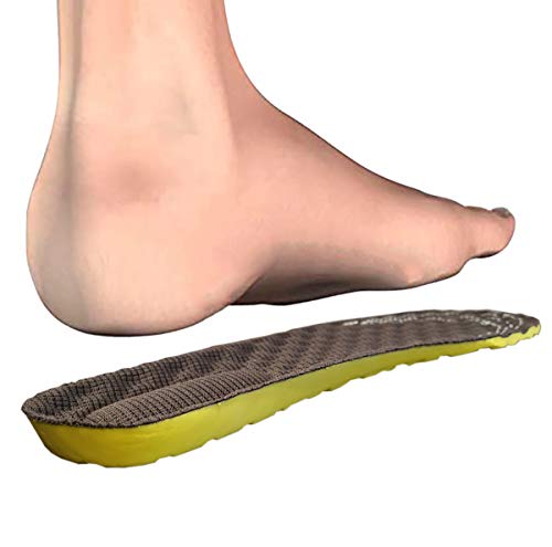 Plantillas de zapatos de uso diario de espuma viscoelástica, ergonómicas, amortiguadoras, ortopédicas, antigolpes, para hombre y mujer (36-40), color marrón