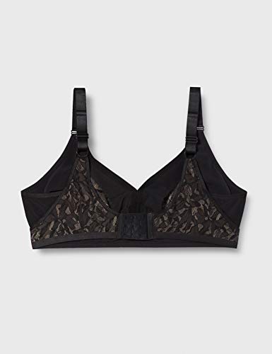 Playtex Ideal Beauty Lace, Sujetador de Encaje Sin Aros para Mujer, Negro (Black Grey), 105B (Talla del Fabricante: 40B)