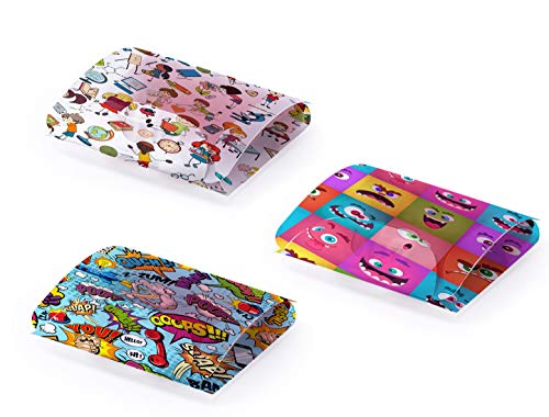 Porta Mascarillas. Funda para mascarilla de Polipropileno Pack de 3. Acabado traslúcido. Fácil de desinfectar después de Cada Uso. (Patrón 6)
