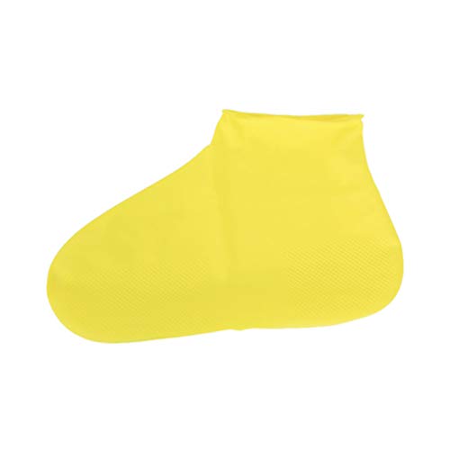 PRETYZOOM Cubiertas de Zapatos de Látex Cubiertas de Zapatos Antideslizantes Impermeables Cubiertas de Protectores de Zapatos Desechables para Exteriores Talla M Amarillo