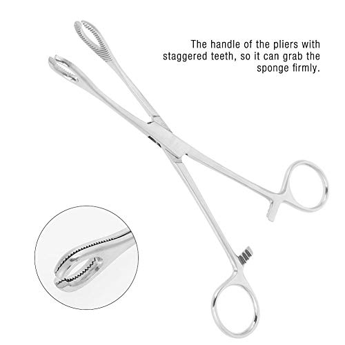 Profesional Cirugías de acero quirúrgico Esponjas Pinzas de acero inoxidable Boca redonda Mandíbulas cerradas Lengua Septum Cejas en forma de labios Sin alicates ranurados Piercings