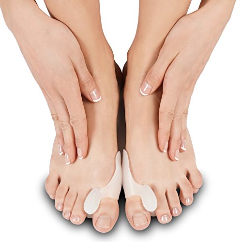Protector de juanetes de silicona Soles — Almohadilla para juanetes y separador de los dedos del pie — Cómodo separador de los dedos del pie de gel suave,Talla única,Endereza el dedo gordo del pie