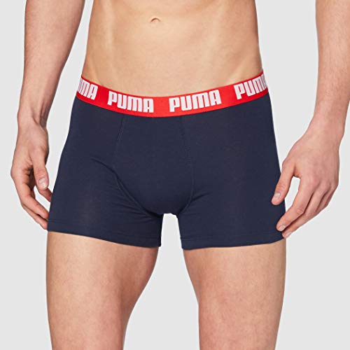 PUMA Basic Men's Boxers (5 Pack) Boxer Briefs, Azul, Rojo y Negro, L (Pack de 5) para Hombre