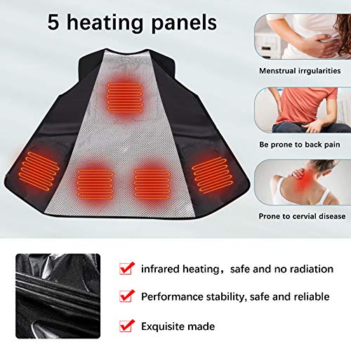 Qdreclod Chaleco Calefactable Chaleco Térmico Electrico para Hombre Mujer con Cable USB Chaleco Eléctrico 5V Chaleco Calefactor con 3 Temperatura Controles para Senderismo Caza Ciclismo Chaquetas (L)