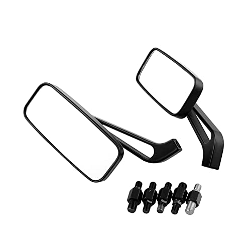 QIANGYU HONGYU Moto Universal Motorbike Scooter Retroview Espejo Vista Lateral Espejos Moto Ajuste for Yamaha Fit for Suzuki Fit for Kawasaki Fit for Victory Fit for Davidson (Color : 1 Pair)