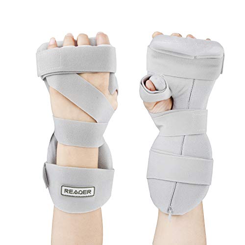 REAQER Férula Muñeca Órtesis Muñequeras con Tablilla Extraíble para Muñeca y Pulgar Estabilizador Ideal para dolor de síndrome de túnel carpiano, fracturas, esguinces y distensiones (izquierda)