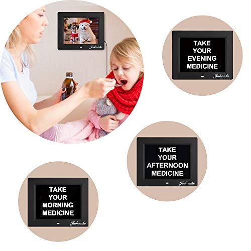 Reloj despertador digital con calendario de día - 8 alarmas, Alzheimer reloj con problemas de visión para ancianos/personas mayores (8 pulgadas), color negro