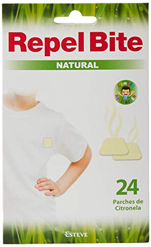 REPEL BITE NATURAL 24 parches repelentes CITRONELA. Protección más natural. Acción hasta 8-12 horas. Para niños y adultos con la piel más sensible.