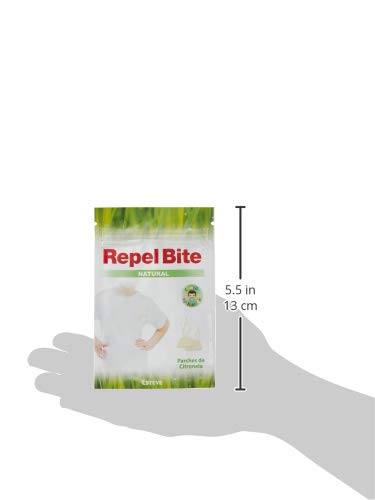 REPEL BITE NATURAL 24 parches repelentes CITRONELA. Protección más natural. Acción hasta 8-12 horas. Para niños y adultos con la piel más sensible.