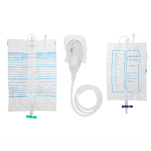 Reutilizable Masculino Femenino Bolsa de Orina, Masculino Orinal Colector Silicona Adultos Hombre Mujer Ancianos Pee Bolsa Orinal Portátiles para viaje Uso exteriores(Hombres mayores)