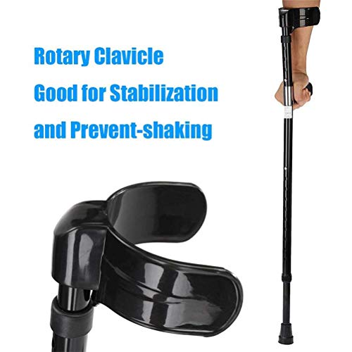 RGHS Muletas De Antebrazo, Muletas Dobles Ajustables para Adultos con Diseño Ergonómico, Muletas De Apoyo para Caminar, Muletas De Puño Abierto para Soporte De Movilidad para Lesiones/Discapacidades