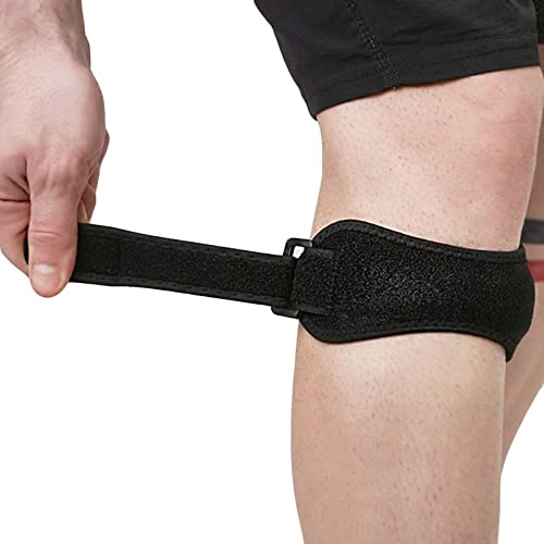 Rodillera Ajustable | Cinta rotuliana | Protector de Rodilla con Correa | Soporte de compresión de articulación para Correr | Rodilleras para Reducir Dolor de meniscos | Pack de 2 Unidades.