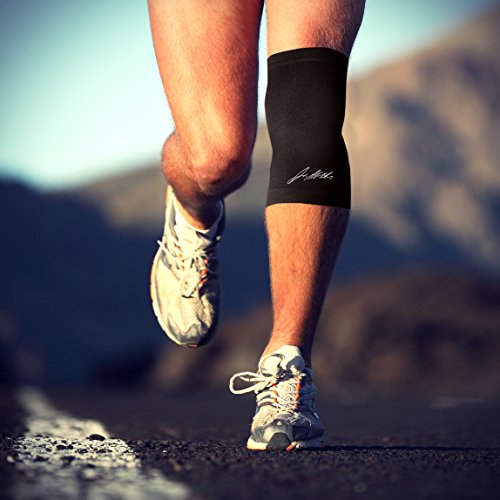 Rodillera Compresión con Cobre Desarrollada por Médicos - Alivio Dolor Articular, Menisco y Bursitis - Ideal Running Crossfit Powerlifting - Incluye Libro Manual Escrito por Médico - Talla M