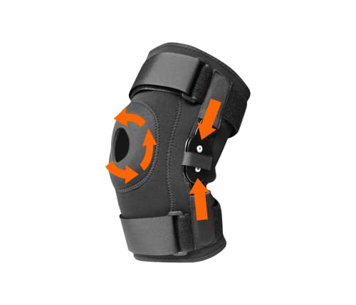 Rodillera deportiva ajustable para rótula y menisco, ajustable protectora, hombre y mujer, barras metálicas, antideslizante